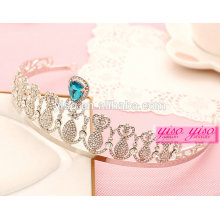 Tiara del metal de la aleación de la princesa de la venda del pelo de la hoja caliente de la venta